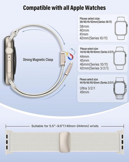 Stretchy Band Compatible with Apple Watch Bands 40mm 38mm 41mm 42mm 44mm 45mm - Image 2