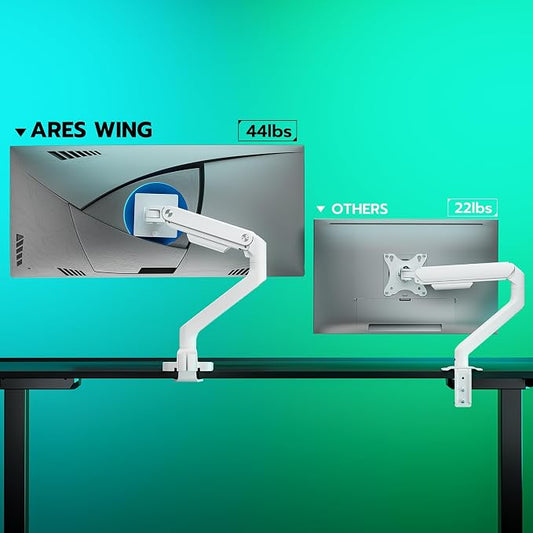 ARES WING Ultrawide Monitor Arm White - Image 2