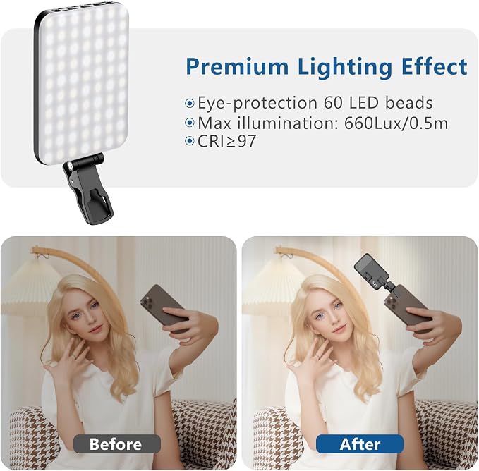 60 LED Portable Selfie Light Video Conference Lighting - Image 4