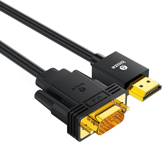 10ft HDMI to VGA Cable – 1080P HD Video Converter Cord by biaze