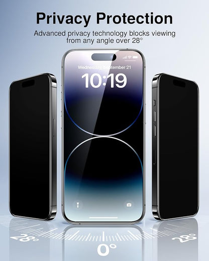 SMARTDEVIL 2 Pack for iPhone 14 Pro Privacy Screen Protector, Military Grade - Image 3