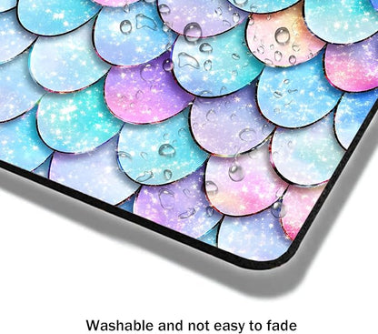Mouse Pad, Cute Glitter Mermaid Scale Mouse Pads - Image 4