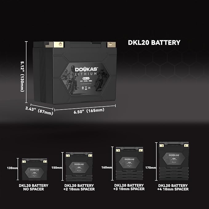 DKL20 700A LiFePO4 Motorcycle Lithium Battery, 12V 6Ah Powersports Battery - Image 6