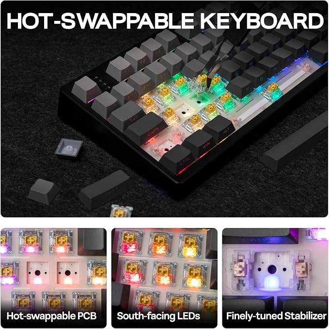 EPOMAKER TH108 Full Size Mechanical Keyboard, Wireless Gaming Keyboard - Image 8