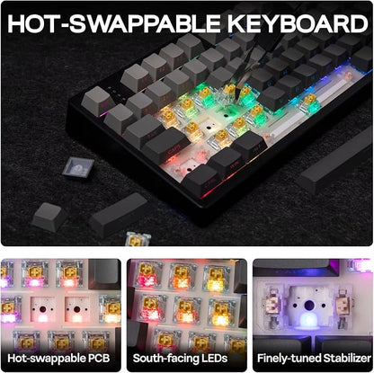 EPOMAKER TH108 Full Size Mechanical Keyboard, Wireless Gaming Keyboard - Image 8