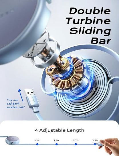 LISEN Multi Charging Cable 3 in 1 iPhone 16 Charger Cord, Retractable Car - Image 7