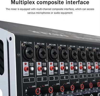 W IN-MIX DX16 Professional DJ Audio Mixer 16 Channel - Image 4