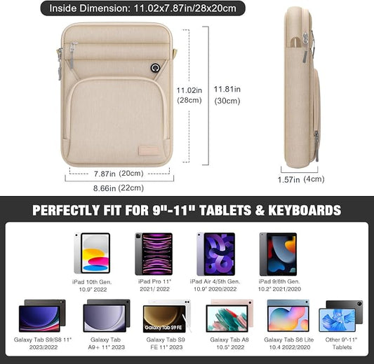 MoKo 9-11 Inch Tablet Sleeve Bag, Fits 11 inch iPad Air M3, iPad A16 2025 - Image 2