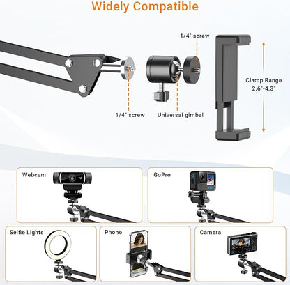 Tall Overhead Camera Mount, High Desk Phone Tripod Mount - Image 6