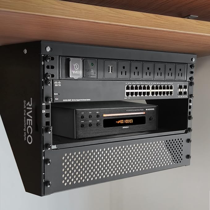 RIVECO 2U Wall Mount Rack for Network| Reinforced Heavy Load 66-99 LBS Small - Image 6