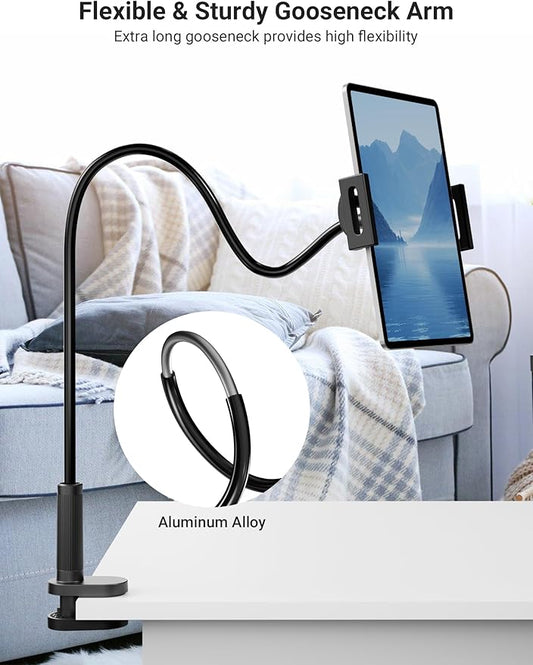 Flexible Gooseneck Tablet Holder, 360° Adjustable Phone Mount - Image 2