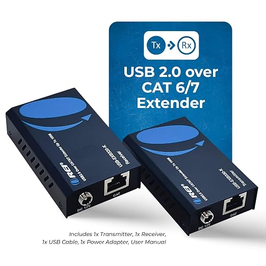 OREI USB 2.0 Over Ethernet Cat5e/6 Extender LAN Upto 330 Feet - Image 4