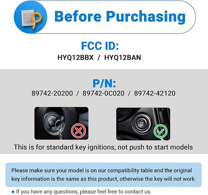 Key Fob Replacement Keyless Entry Remote Control Compatible - Image 3