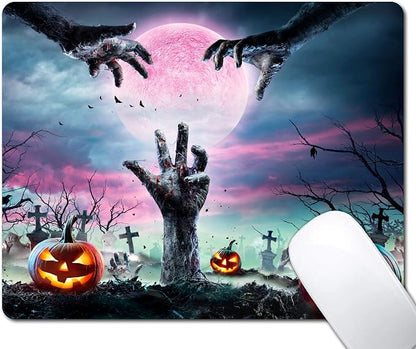 Horror Halloween Mouse Pad, Scary Night Mousepad by EASTSMOOTH
