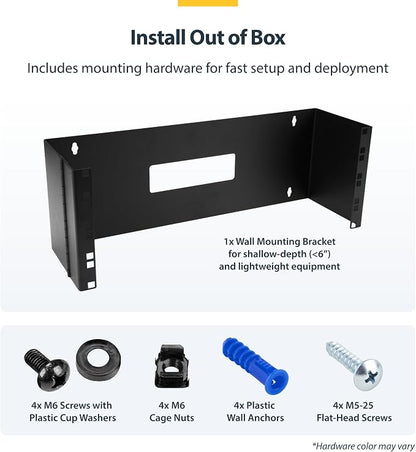 StarTech.com 4U Hinged Wall Mount Patch Panel Bracket - Image 5