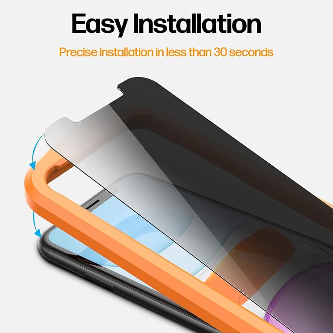 Power Theory Designed for iPhone 11, iPhone XR Privacy Screen Protector - Image 2