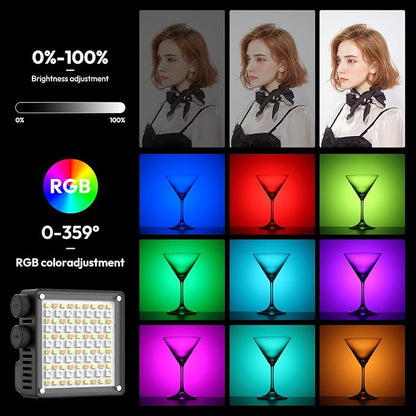 ULANZI LE20 RGB Video Light, 20W Pocket Camera Light, 2500-9000K CRI 95+ 20 - Image 3