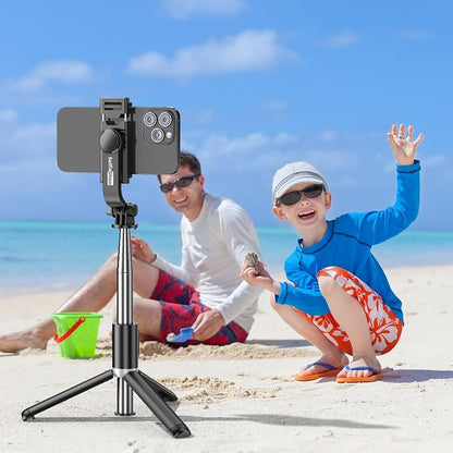 Selfie Stick Tripod, All in One Extendable & Portable iPhone Tripod Selfie Stick - Image 9