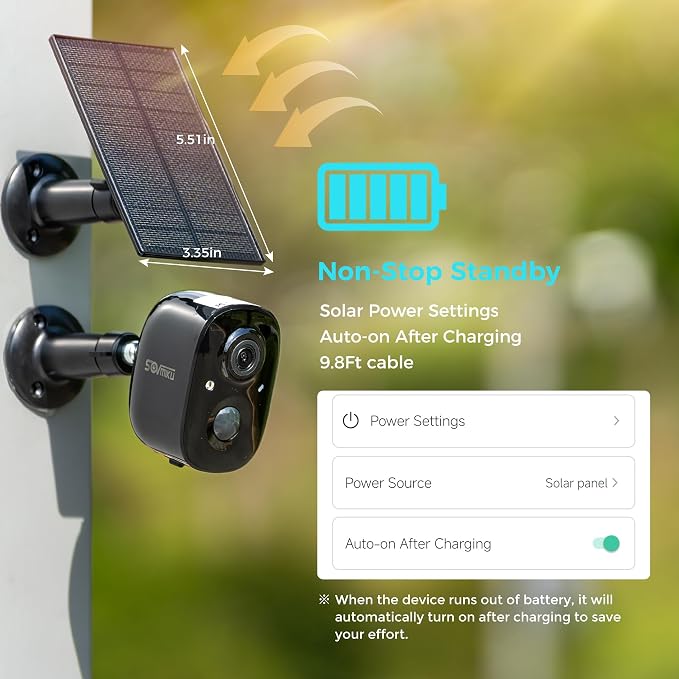 Vicohome G6B Best 2K Solar Security Camera Wireless Outdoor System, No NVR - Image 7