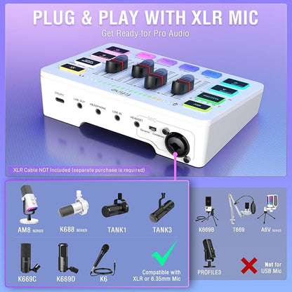 FIFINE Audio Mixer, Gaming Streaming PC Mixer - Image 7