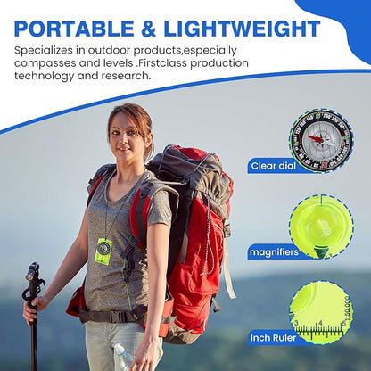 Outdoor Compass with Adjustable Declination, Navigation and Survival. - Image 4