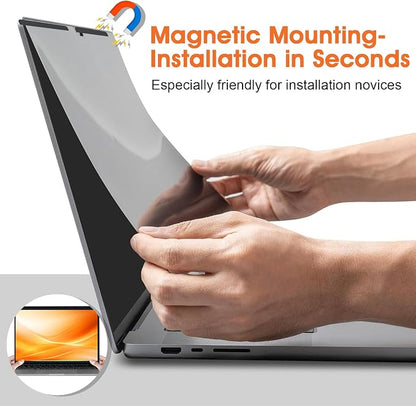 Magnetic Laptop Privacy Screen 14 Inch 16:10 Display- Removable Anti-Glare Blue - Image 3