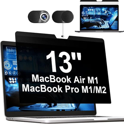 Magnetic Privacy Screen MacBook Air 13 Inch, Removable Anti Blue Light Glare by Mamol