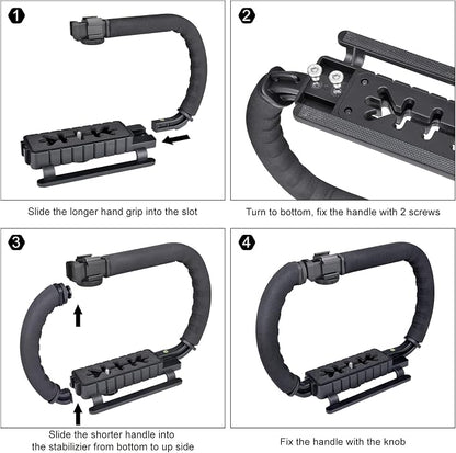 3-Shoe DSLR/Mirrorless/Action Camera Camcorder Phone Stabilizer Expansion Cage - Image 8
