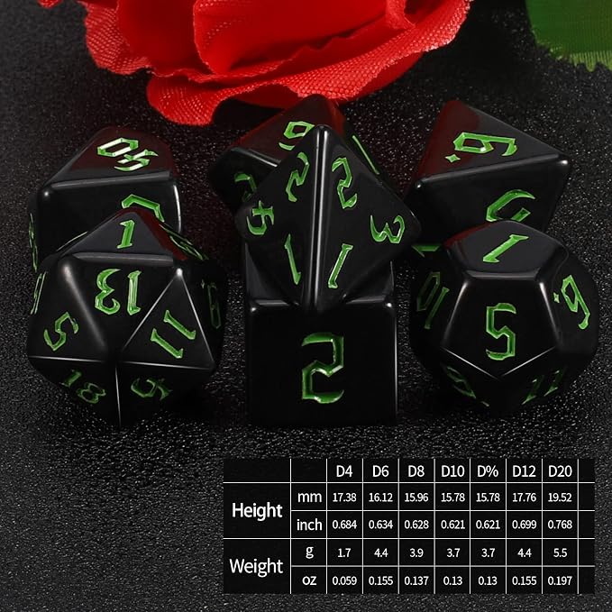 QMAY DND Dice Set -D&D Polyhedral Dice - Image 2
