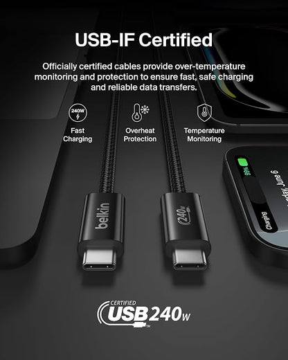Belkin USB C to USB C Cable, 240W - Image 4