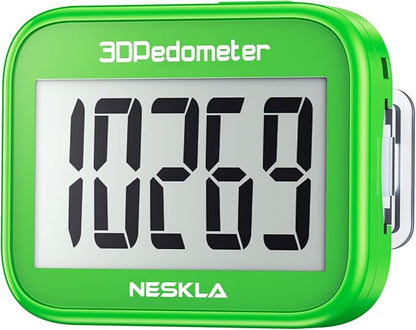 3D Pedometer for Walking, Simple Step Counter by NESKLA