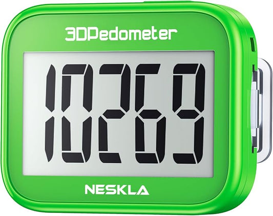 3D Pedometer for Walking, Simple Step Counter by NESKLA
