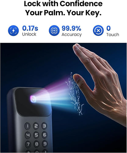 Lockin Veno Go - Smart Lock - Palm Vein Keyless Entry Door Lock - 5 Unlock - Image 3