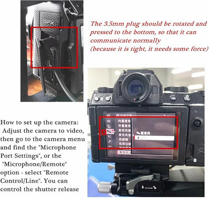 RC301-3.5mm for Fuji GFX100II/GFX100 RF xs10 XT50 Cable Shutter Release Cable - Image 4