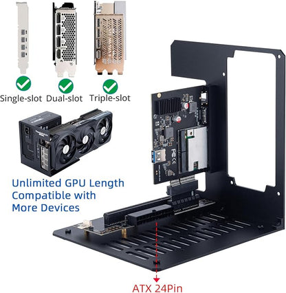 eGPU Enclosure Thunderbolt 3/4 USB4 40Gbps PD 85W Charging External GPU Dock - Image 4