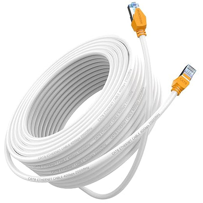 Cat 8 Ethernet Cable 20 ft, 40Gbps High Speed Gaming Network Cable 2000MHz by MUKSIRON
