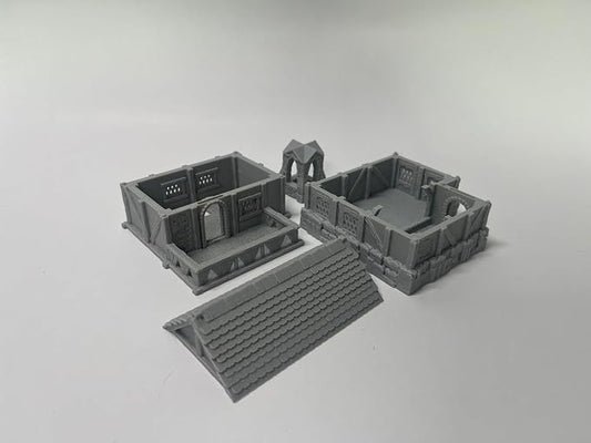 Paintable Tabletop Miniature Little Town Building Terrains Compatible - 18mm - Image 2