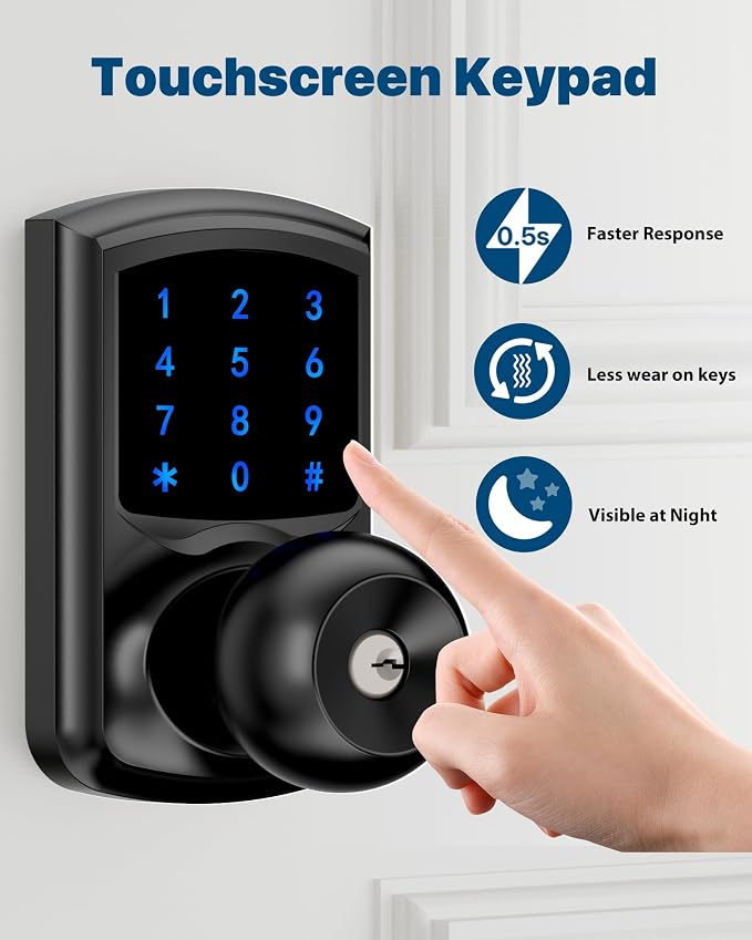 Hidalife Keyless Entry Door Lock, Keypad Door Knob - Image 4