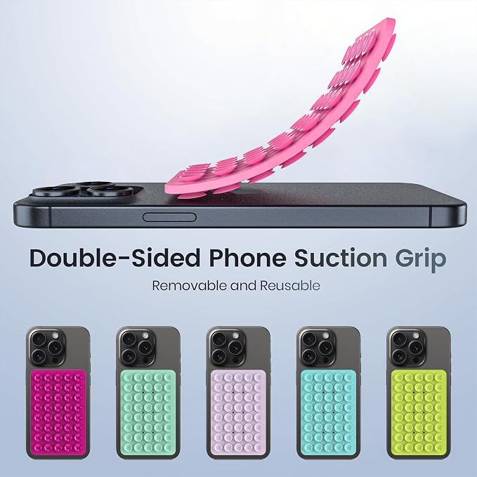 Silicone Double Sided Suction Phone Case Mount, Detachable Hands Free & Strong - Image 6