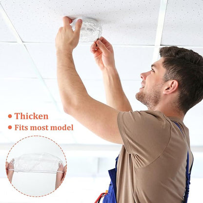 12 Pcs Detector Cover Fire Alarm Dust Paint Cover Stretch Plastic Fire Alarm - Image 6