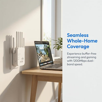 WiFi Extender - 2026 Upgraded Signal Intensifier, 1200Mbps WiFi Extender Signal - Image 4