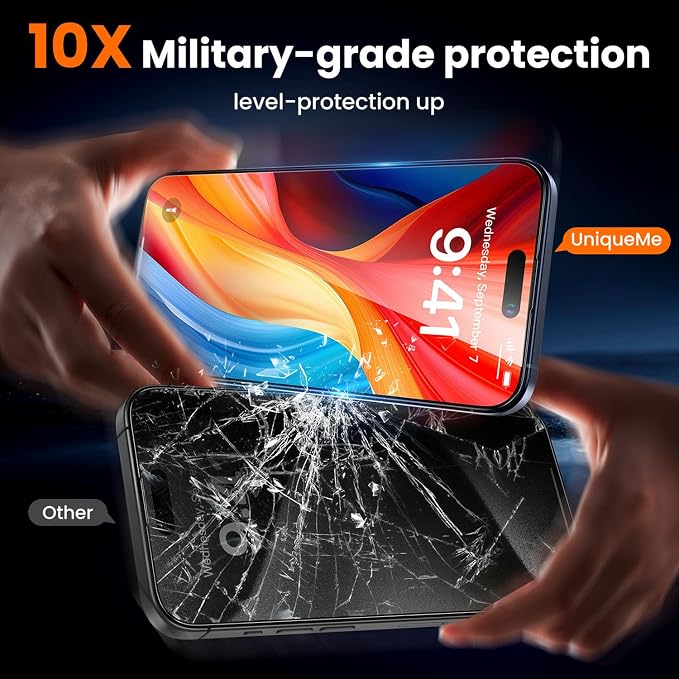 UniqueMe for iPhone 15 Pro Max Screen Protector, Screen Protector 15 Pro Max - Image 3