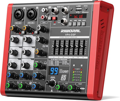 4 Channel Audio Interface DJ Mixer by RiworalAudio
