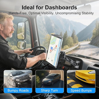 PLDHPRO Tablet Mount for Truck, Heavy Duty Drill Base Tablet Holder for Car - Image 2