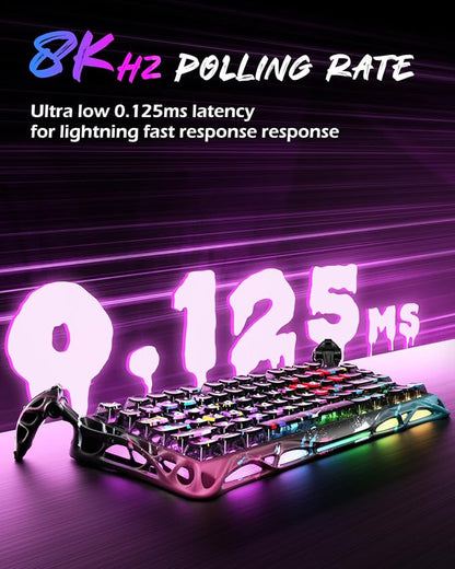 GravaStar Mercury V75 Pro 75% Hall Effect Magnetic Switch Gaming Keyboard-Neon - Image 3