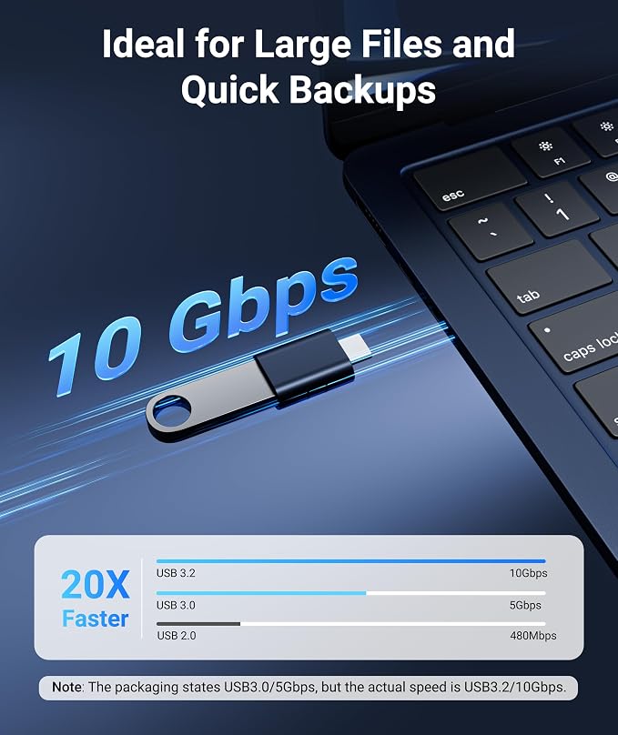 Syntech USB C to USB Adapter Pack of 2 USB C Male to USB3 Female Adapter - Image 3