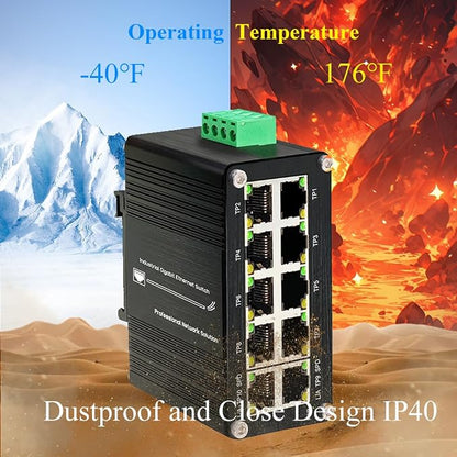 10-Port Gigabit Ethernet Switch, Industrial Design - Image 5