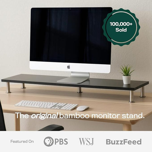 The Original Bamboo Dual Monitor Stand - Image 2