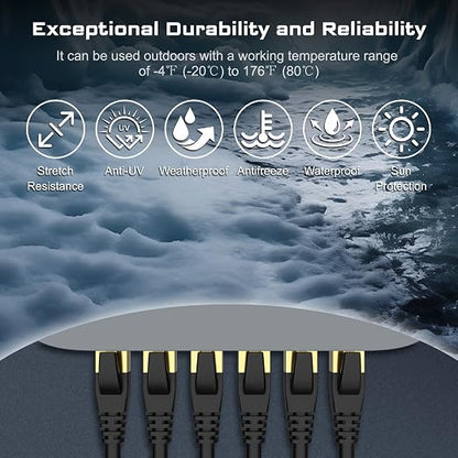 DbillionDa Cat 8 Ethernet Cable 40Gbps 2000MHz, 6FT Supports Cat7 Cat6 Cat5e - Image 6