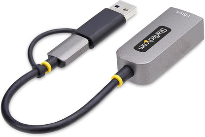 StarTech.com USB-C to Ethernet Adapter w/USB-A Dongle, 10/100/1000Mbps - Image 3